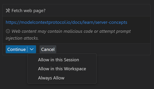 MCP Tool Confirmation