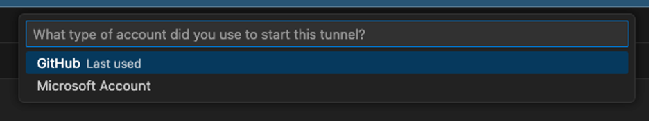 Screenshot that shows Account Type