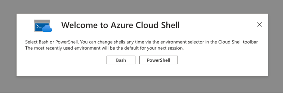 Screenshot that shows Azure Cloud Shell