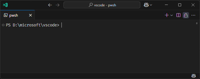 Screenshot showing a terminal in its own separate window.